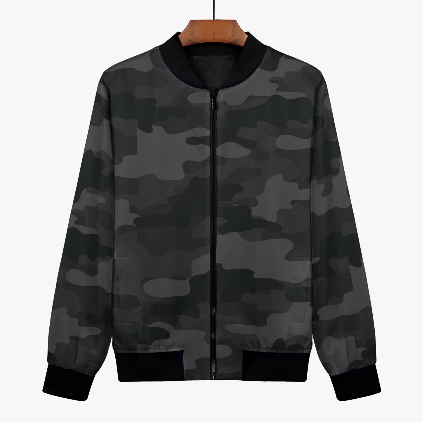 Women's Camo Bomber Jacket | Black Camouflage