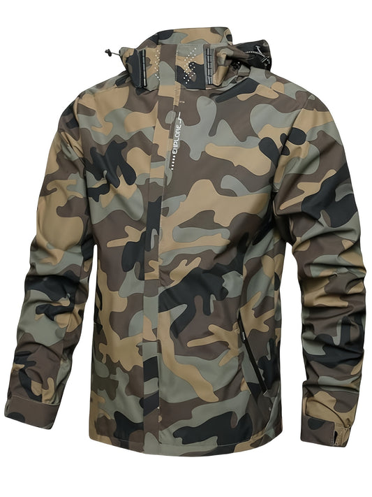 Men's Camo Windbreaker Jacket | Waterproof, Warm & Stylish