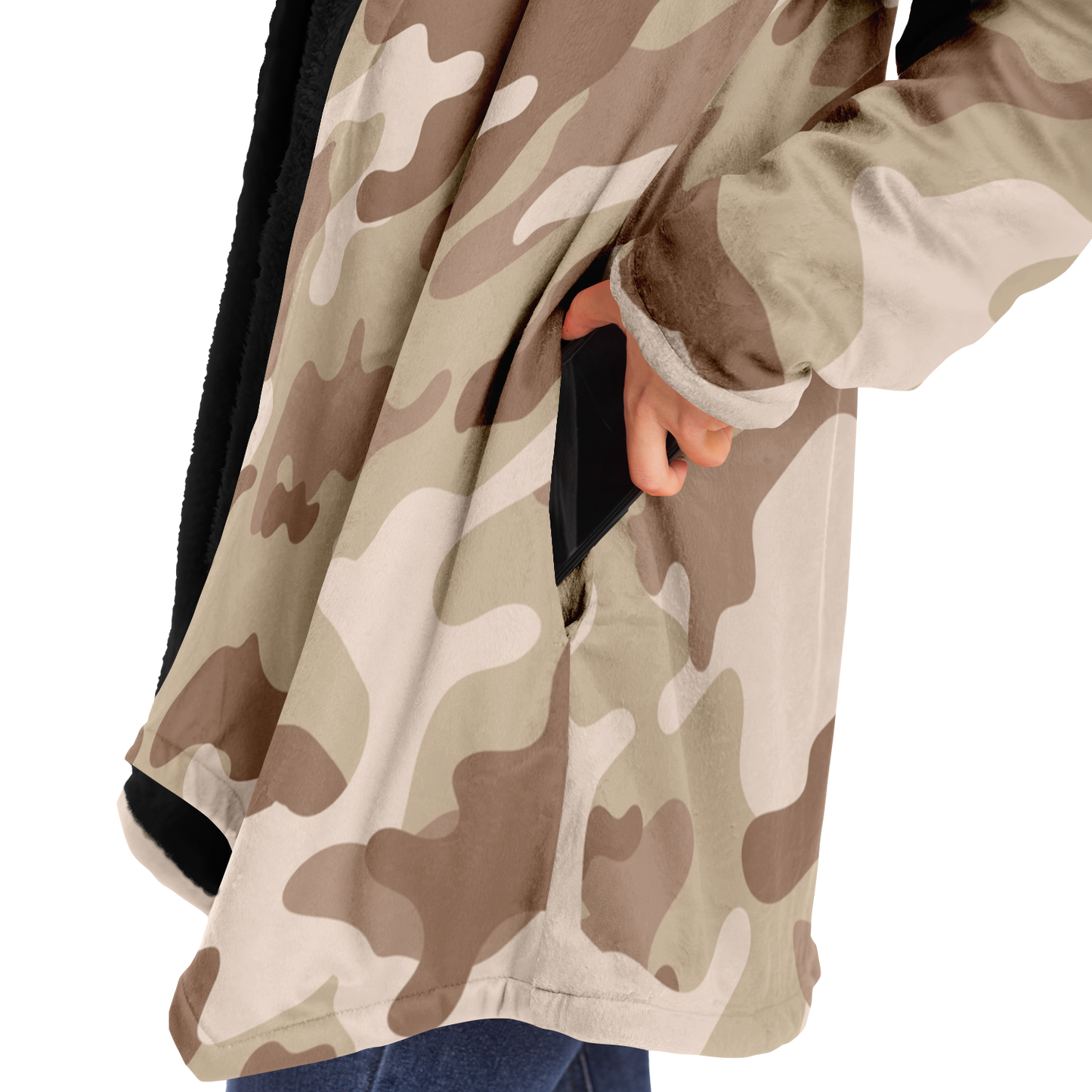 Camo Cloak | Desert Brown Camouflage | Microfleece