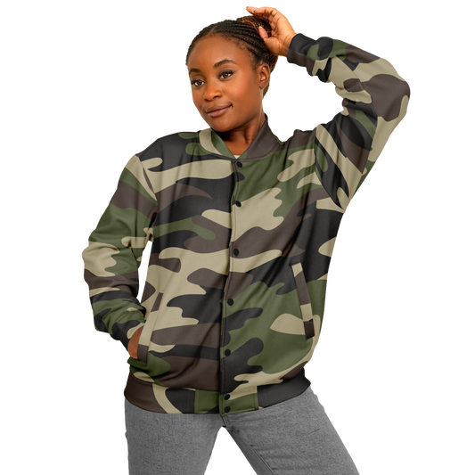 Baseball Jacket | Classic Green Camouflage | Unisex