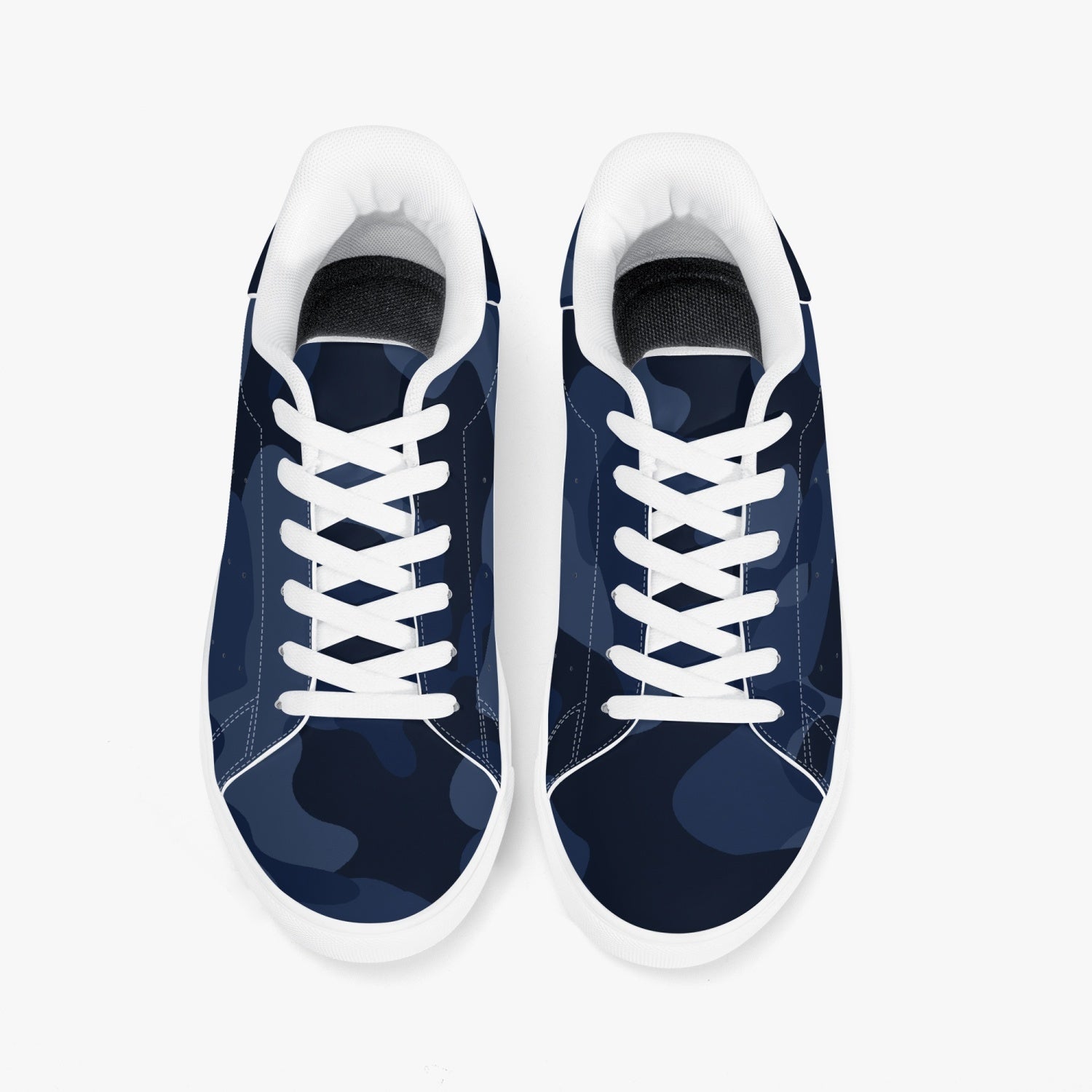 Camo Sneakers | Classic Low-Top Leather | Deep Blue