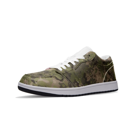 Hunting Brown Camo Sneakers | Unisex Low Top Leather