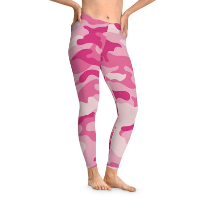 Pink Camo Leggings For Women | Mid Waist Fit