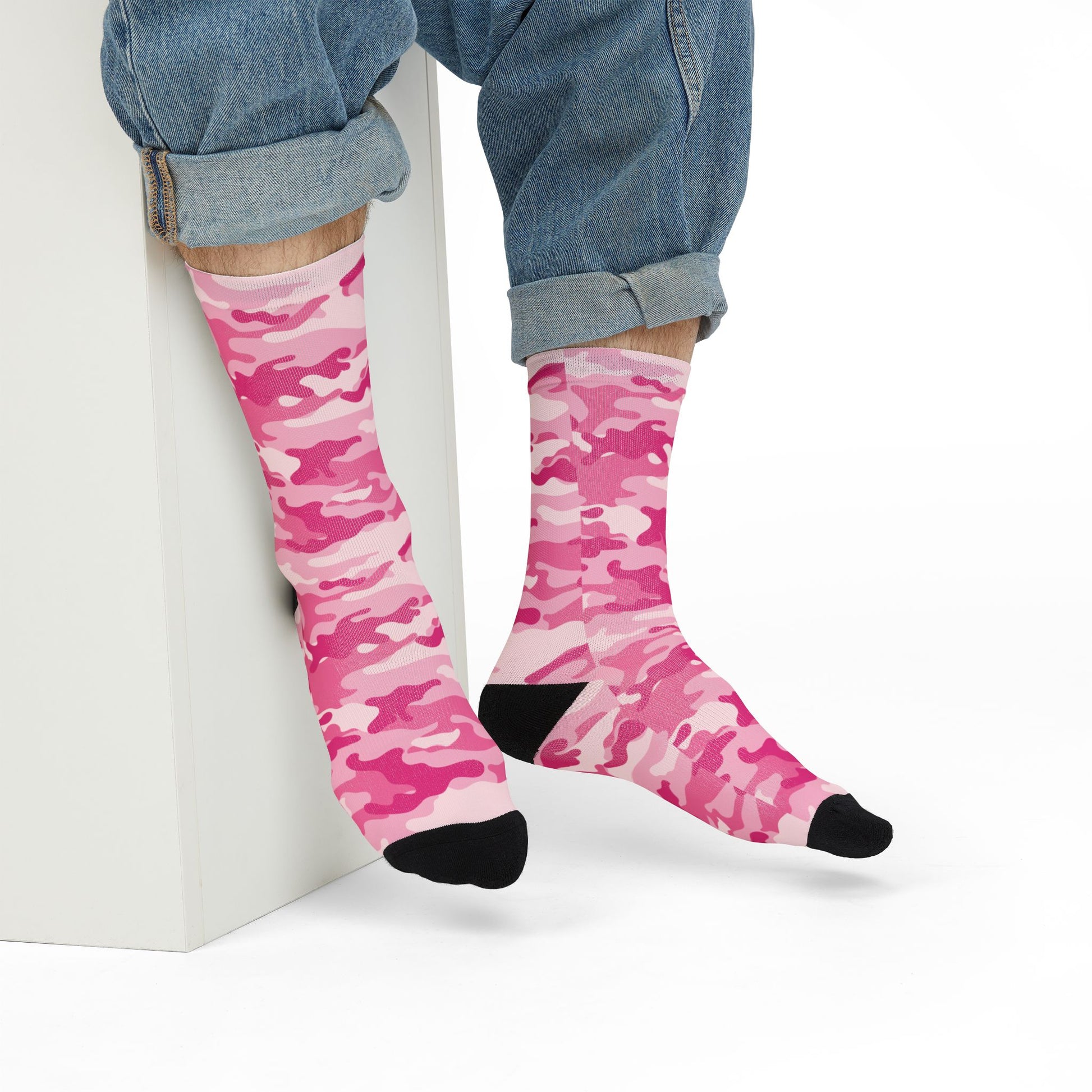 Camo Socks | Lavender Pink | Sublimation Crew