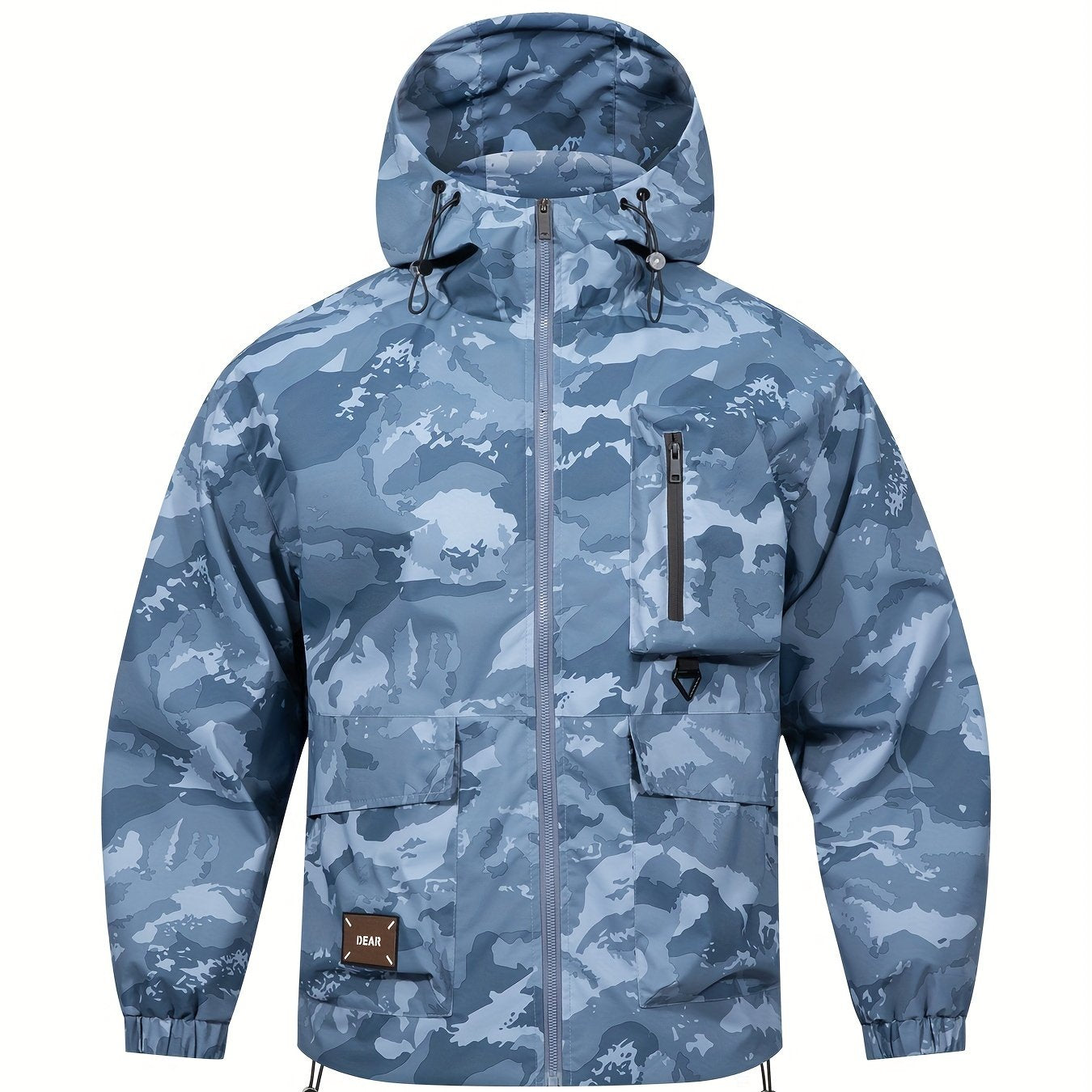 Men's Camouflage Hooded Zip Jacket: Multi-pocket, Loose Fit