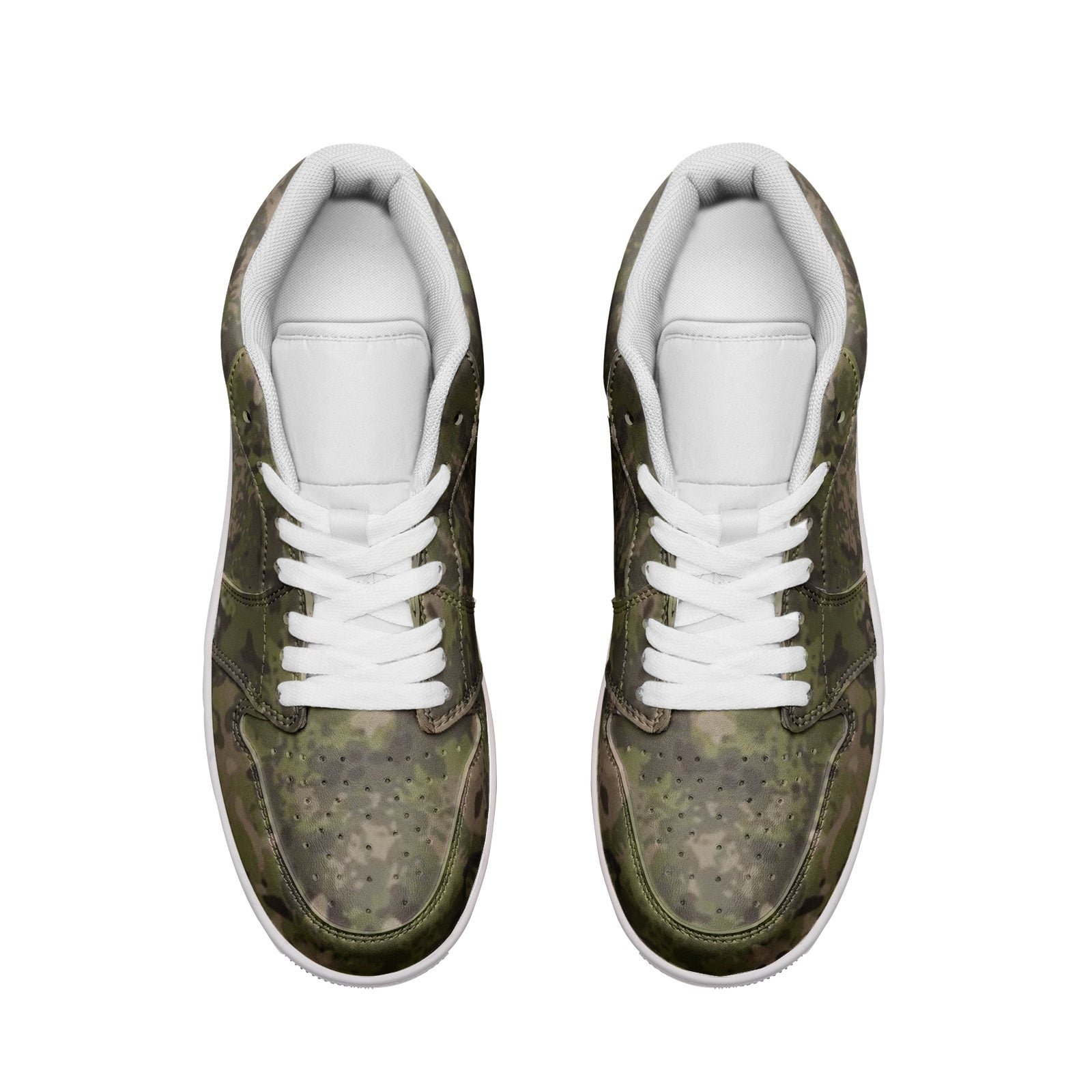 Hunting Brown Camo Sneakers | Unisex Low Top Leather