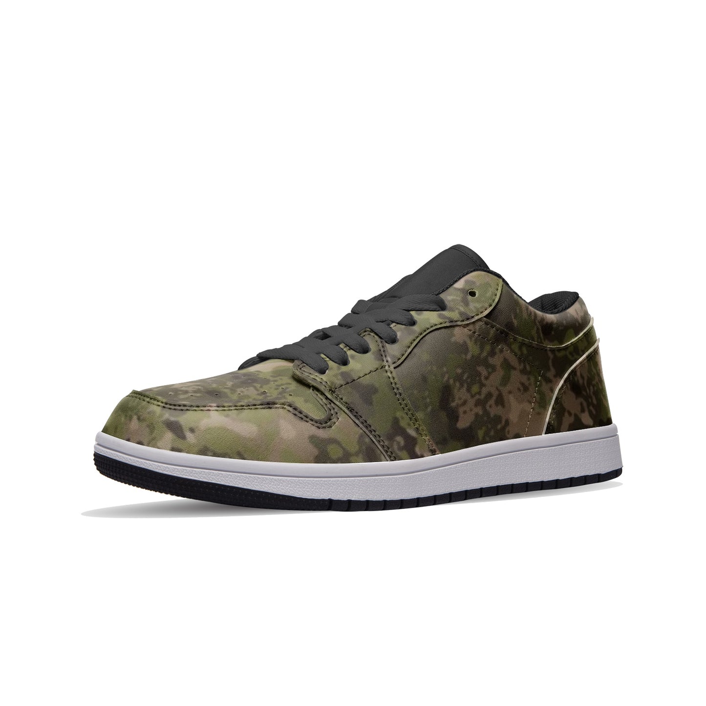 Hunting Brown Camo Sneakers | Unisex Low Top Leather