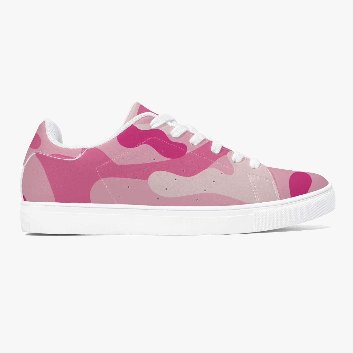 Camo Sneakers | Classic Low-Top Leather | Lavender Pink