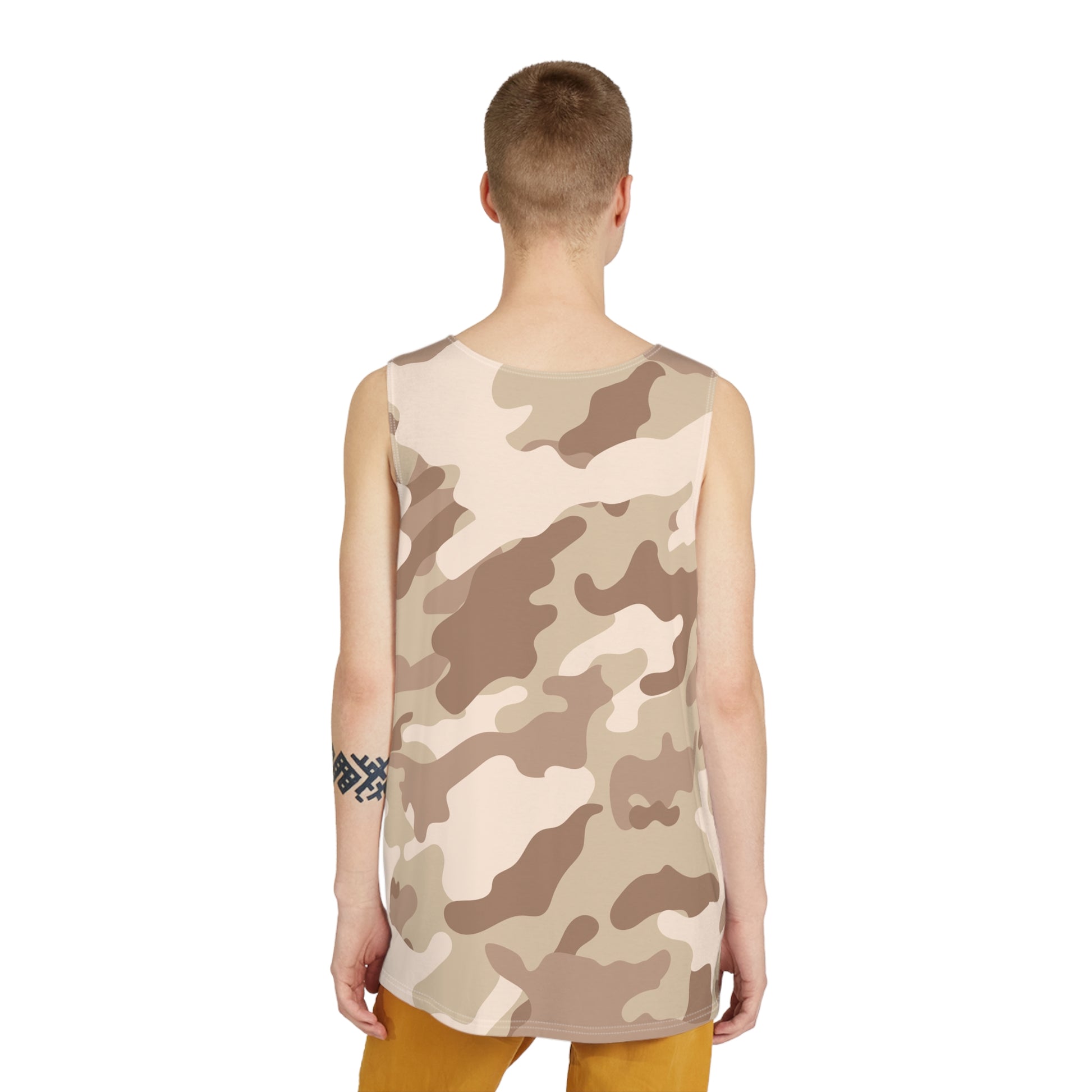 Men's Camo Tank Top | Desert Brown Camouflage | Loose Fit