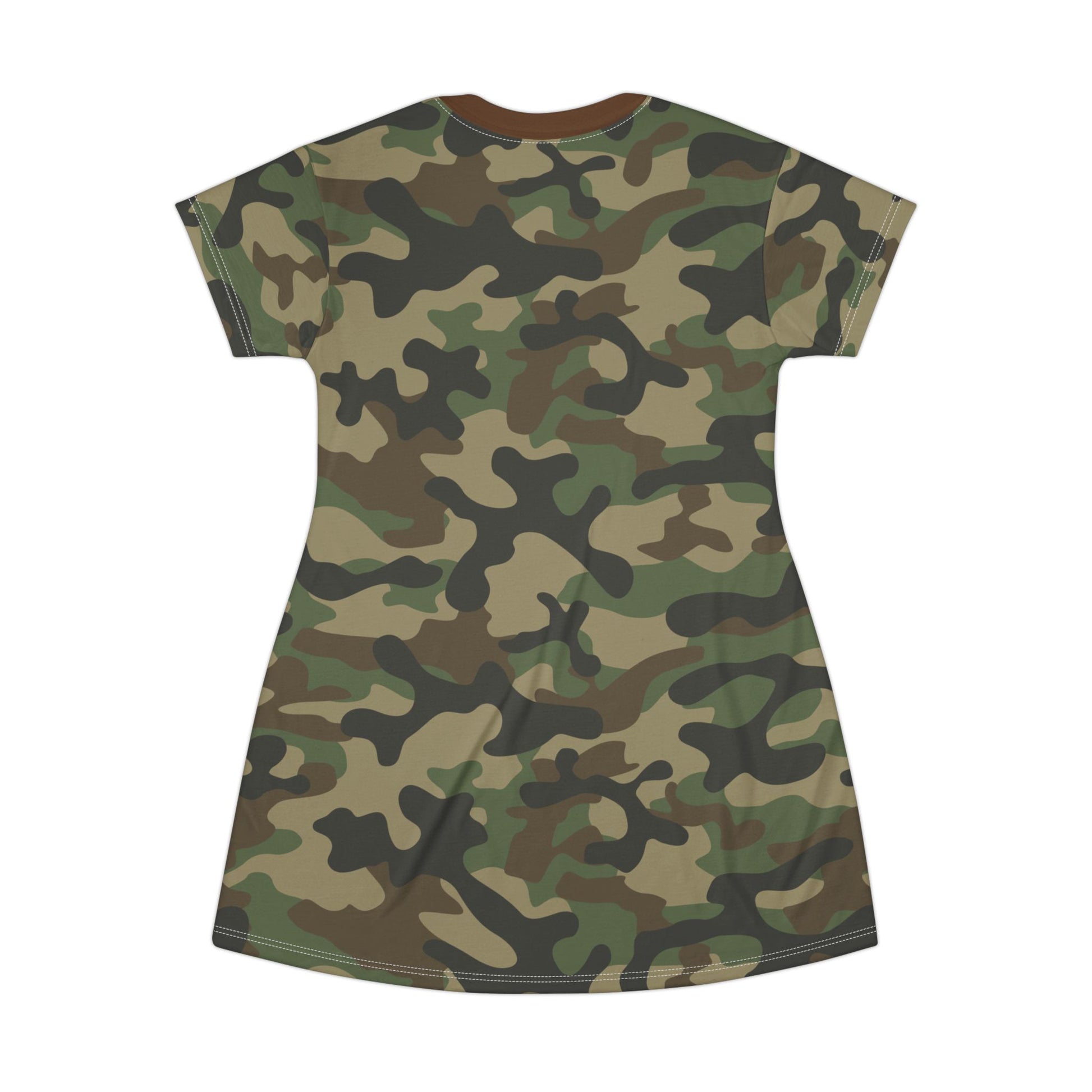 Camo T-Shirt Dress | Military Brown Camouflage