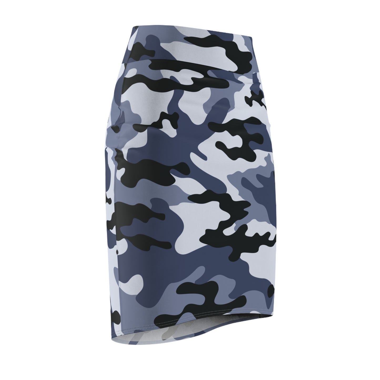 Camo Mini Skirt | Pencil Cut | Light Blue