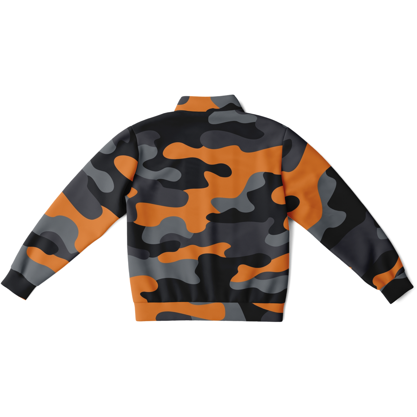 Camo Track Jacket | Orange, Black & Gray Camouflage