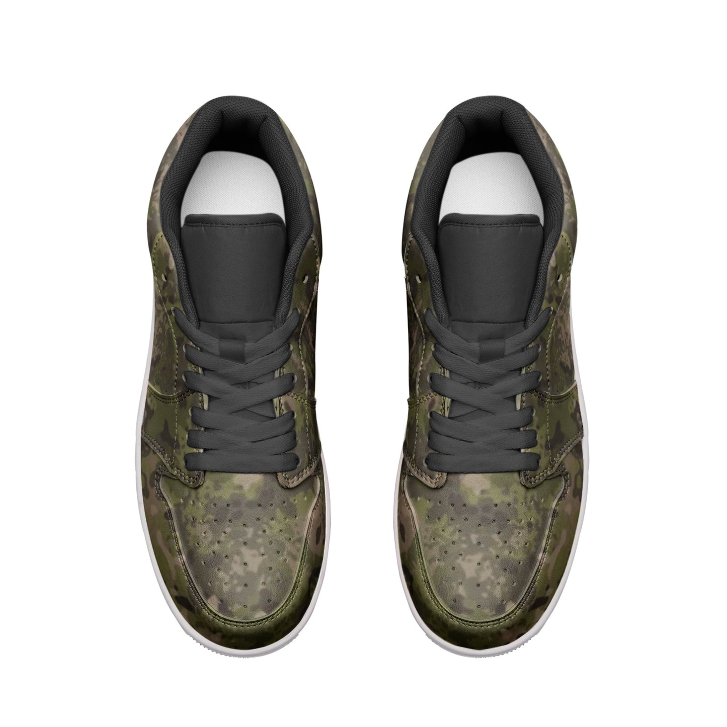 Hunting Brown Camo Sneakers | Unisex Low Top Leather