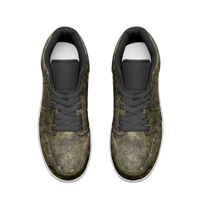 Hunting Brown Camo Sneakers | Unisex Low Top Leather