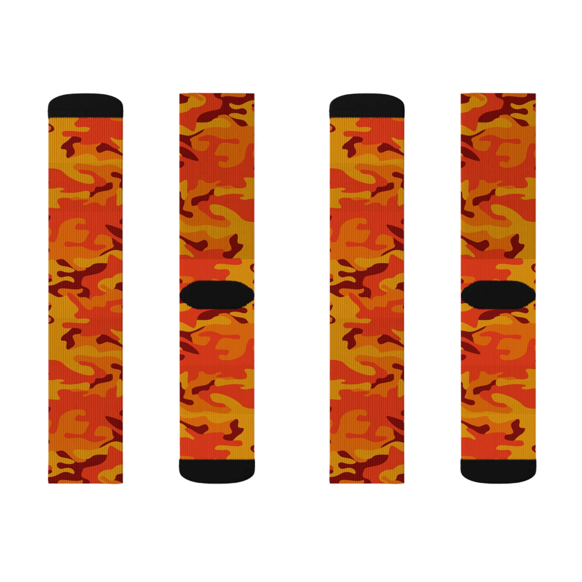 Camo Socks | Orange & Red Camouflage