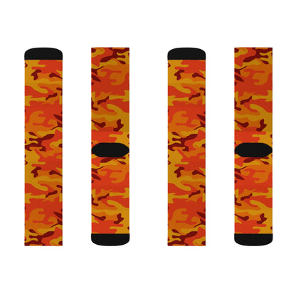 Camo Socks | Orange & Red Camouflage