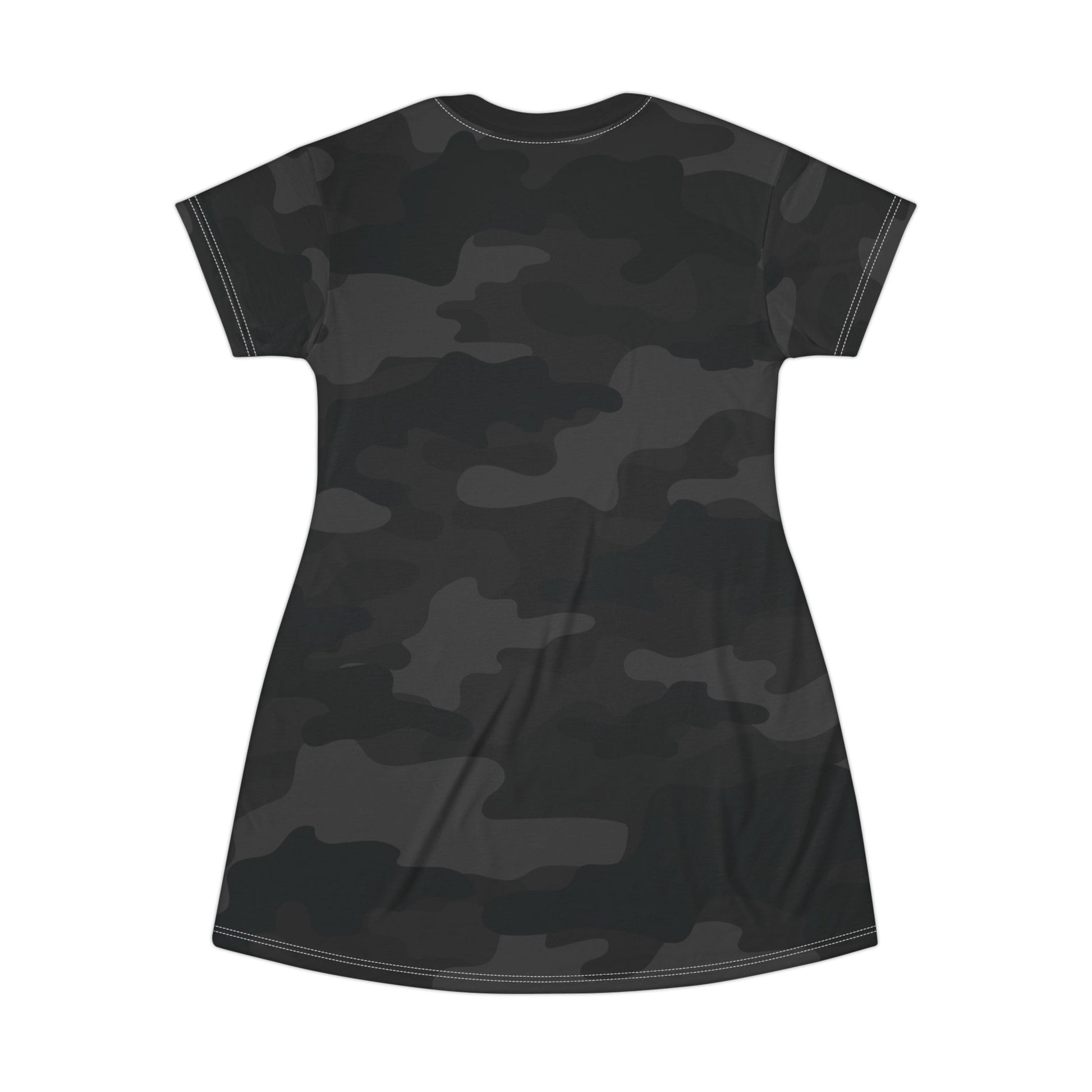 Camo T-Shirt Dress | Black Camouflage