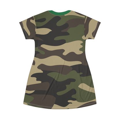 Camo T-Shirt Dress | Classic Green Camouflage