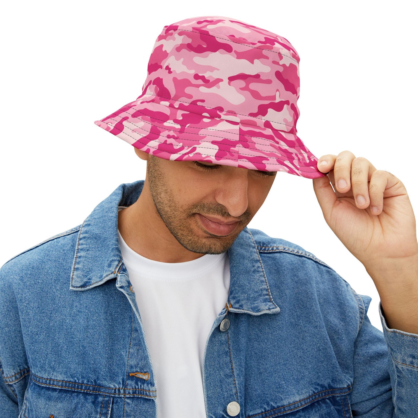 Camo Bucket Hat | Lavender Pink Camouflage