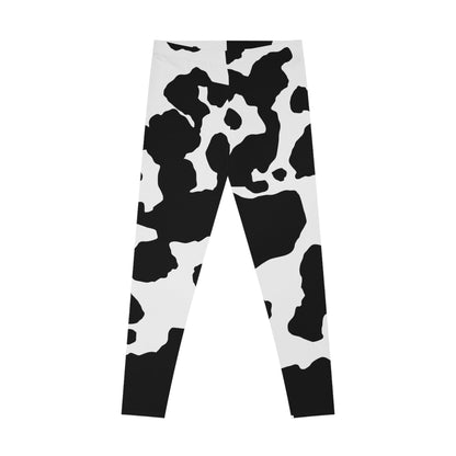 Black & White Camo Leggings For Women | Mid Waist Fit