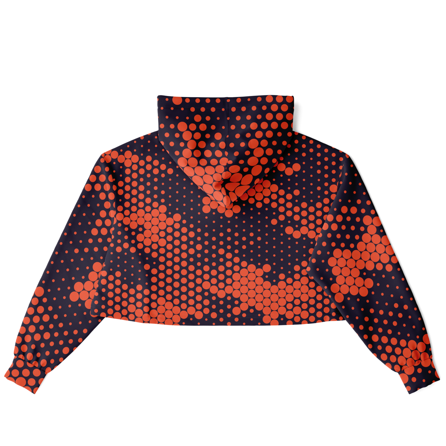 Cropped Hoodie | Orange & Blue Digital Dotted Camouflage