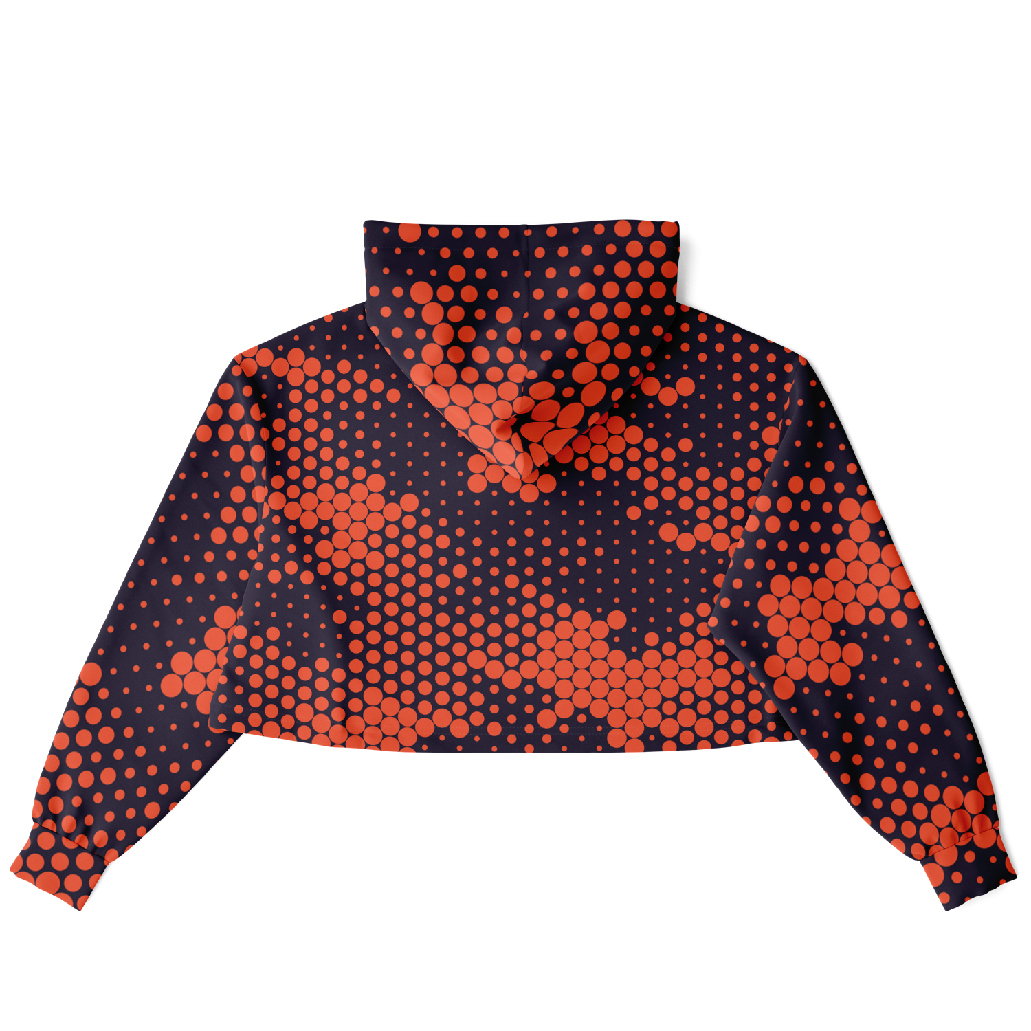 Cropped Hoodie | Orange & Blue Digital Dotted Camouflage