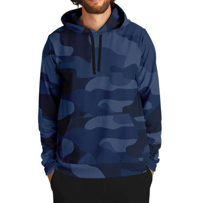 Camo Hoodie | Deep Blue Camouflage Pullover