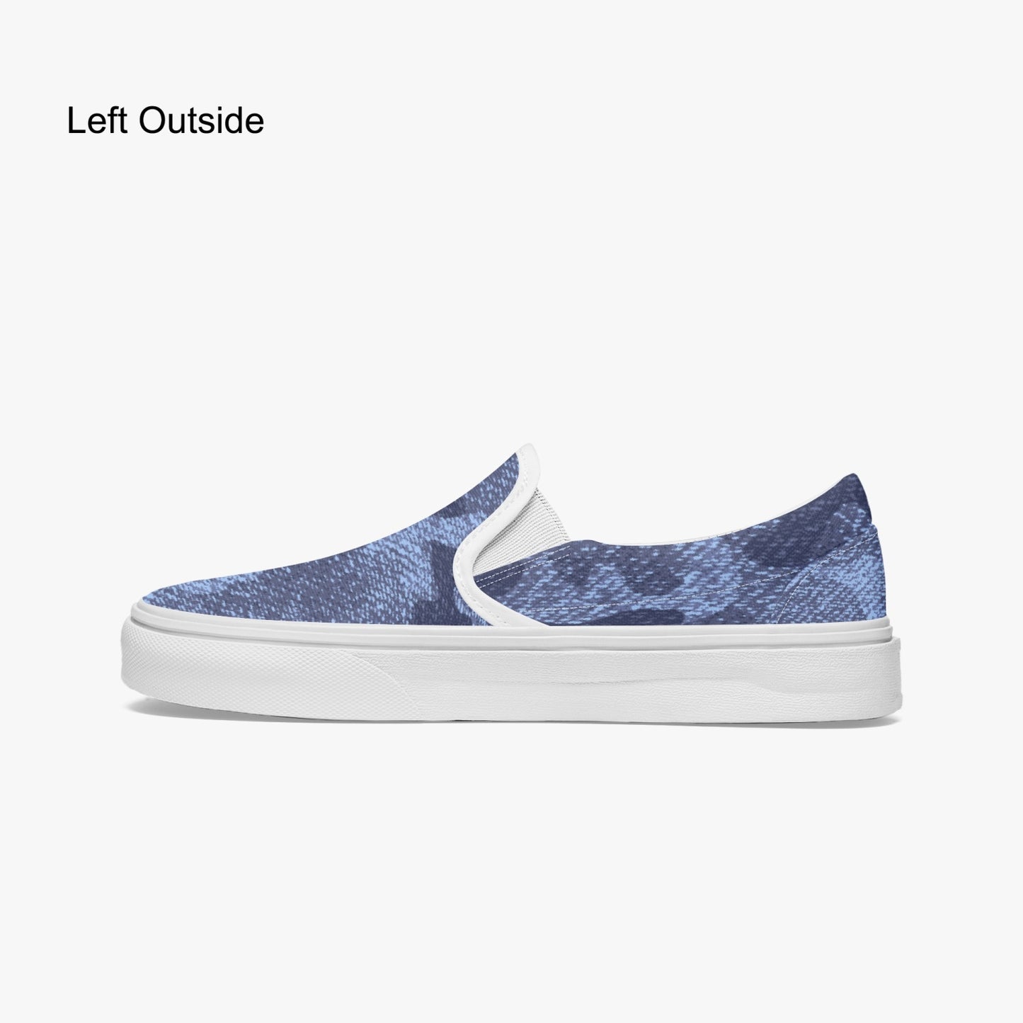 Camo Slip-On Shoes | Denim Blue Camouflage