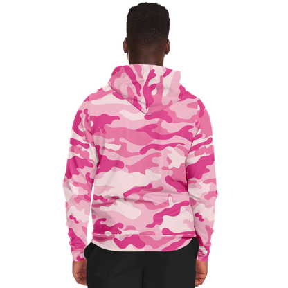 Zip-Up Hoodie | Lavender Pink Camouflage