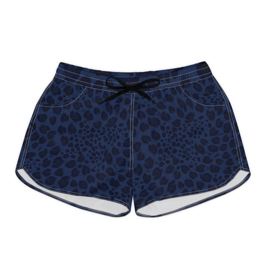 Deep Blue Leopard Print Summer Shorts For Women | Camo Colors