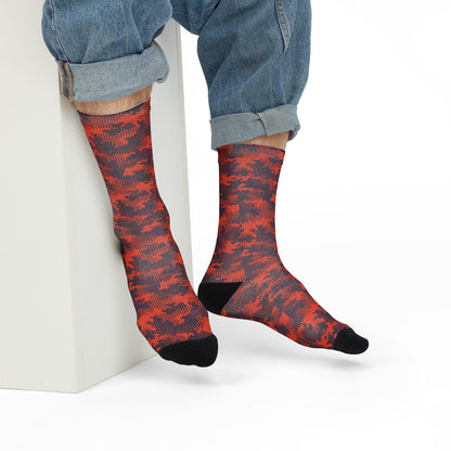 Camo Socks | Orange & Blue | Sublimation Crew