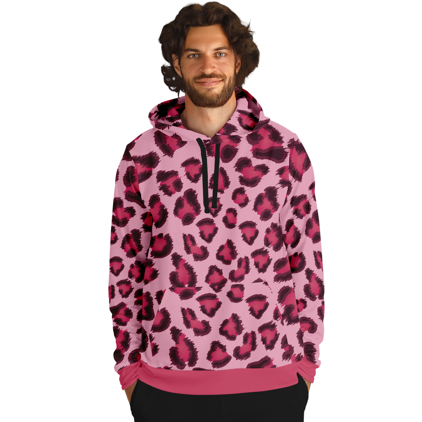 Leopard Hoodie | Pink, Cherry, and Black