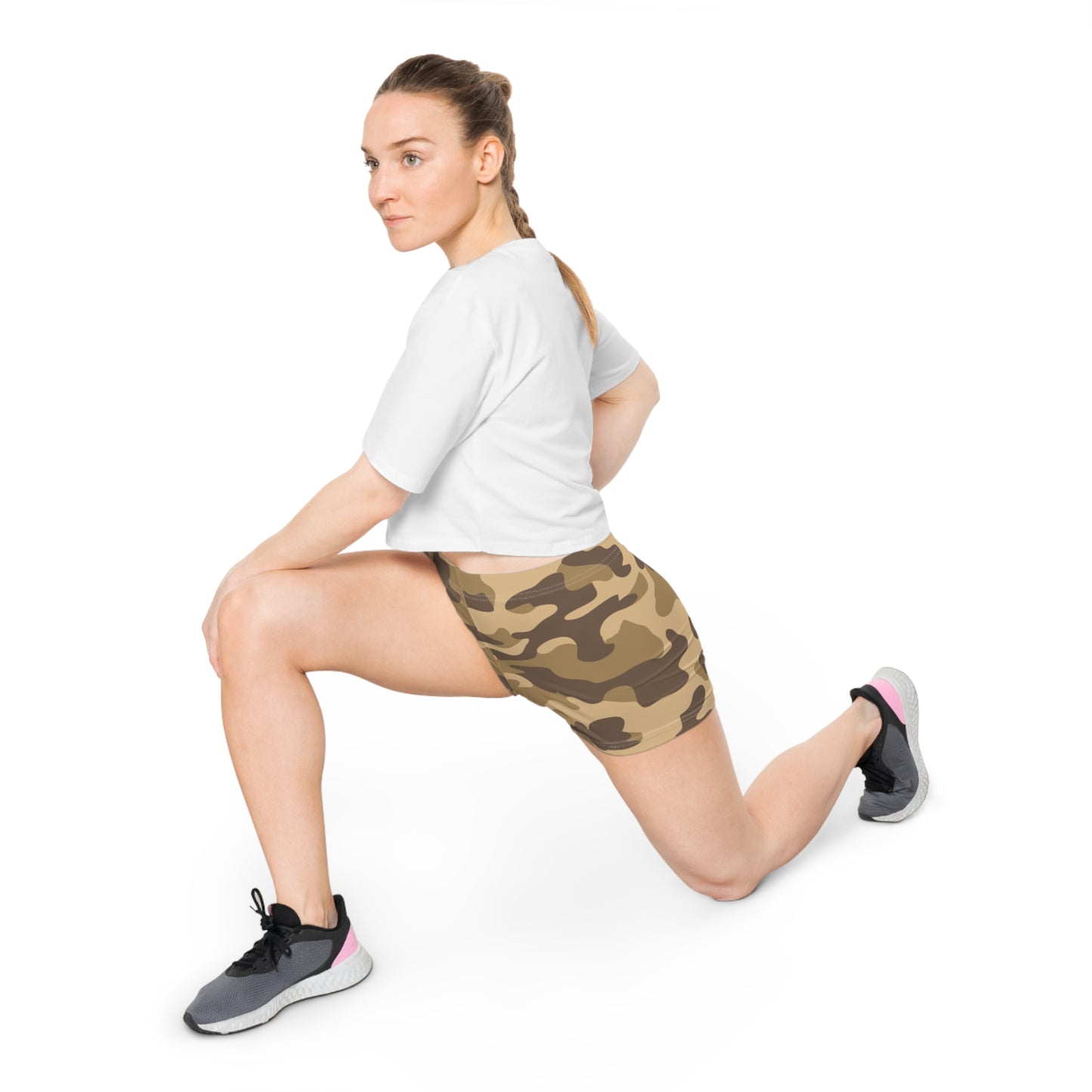 Women's Camo Shorts | Tight Fit | Khaki Camouflage