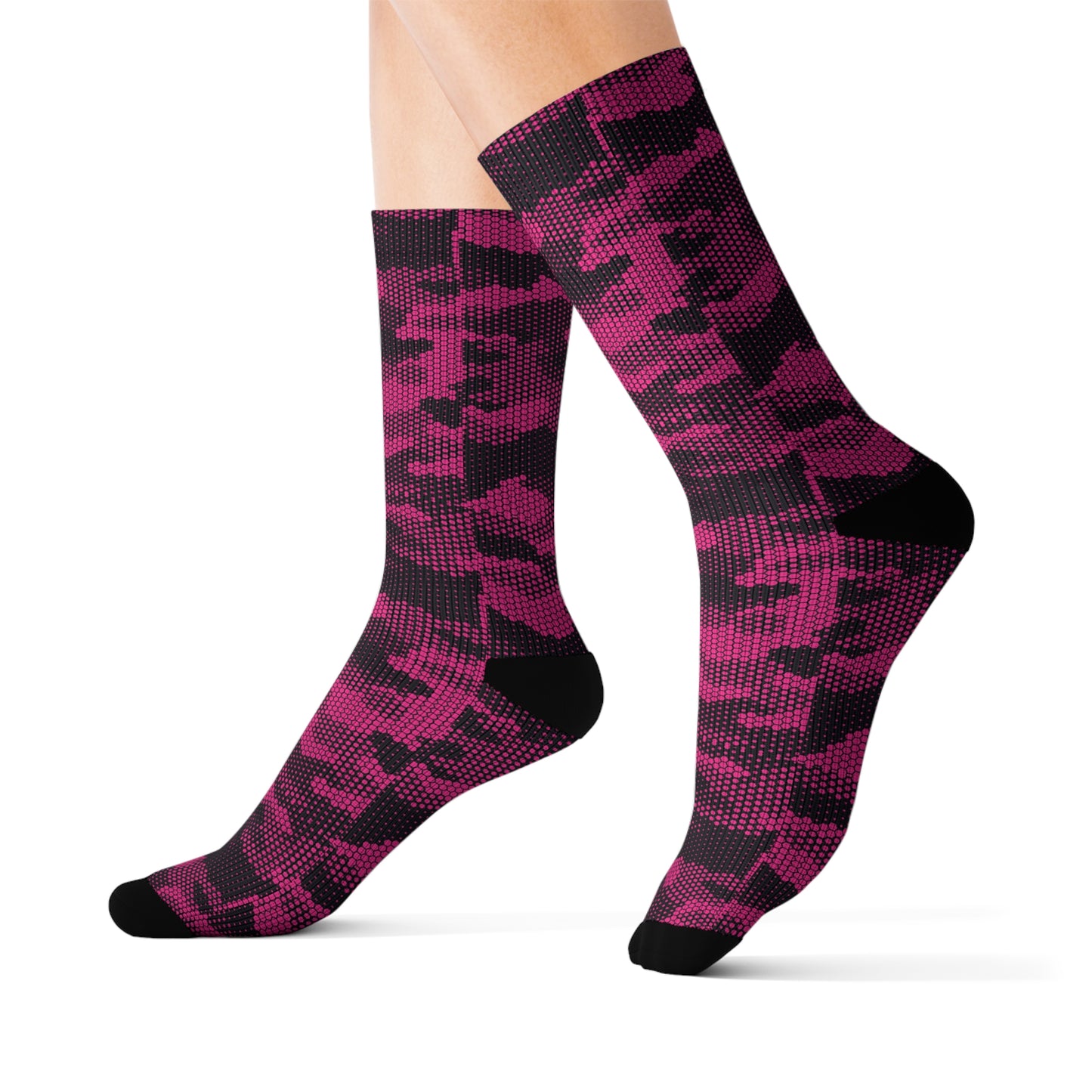 Camo Socks | Digital Pink Camouflage