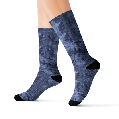 Camo Socks | Denim Blue Camouflage