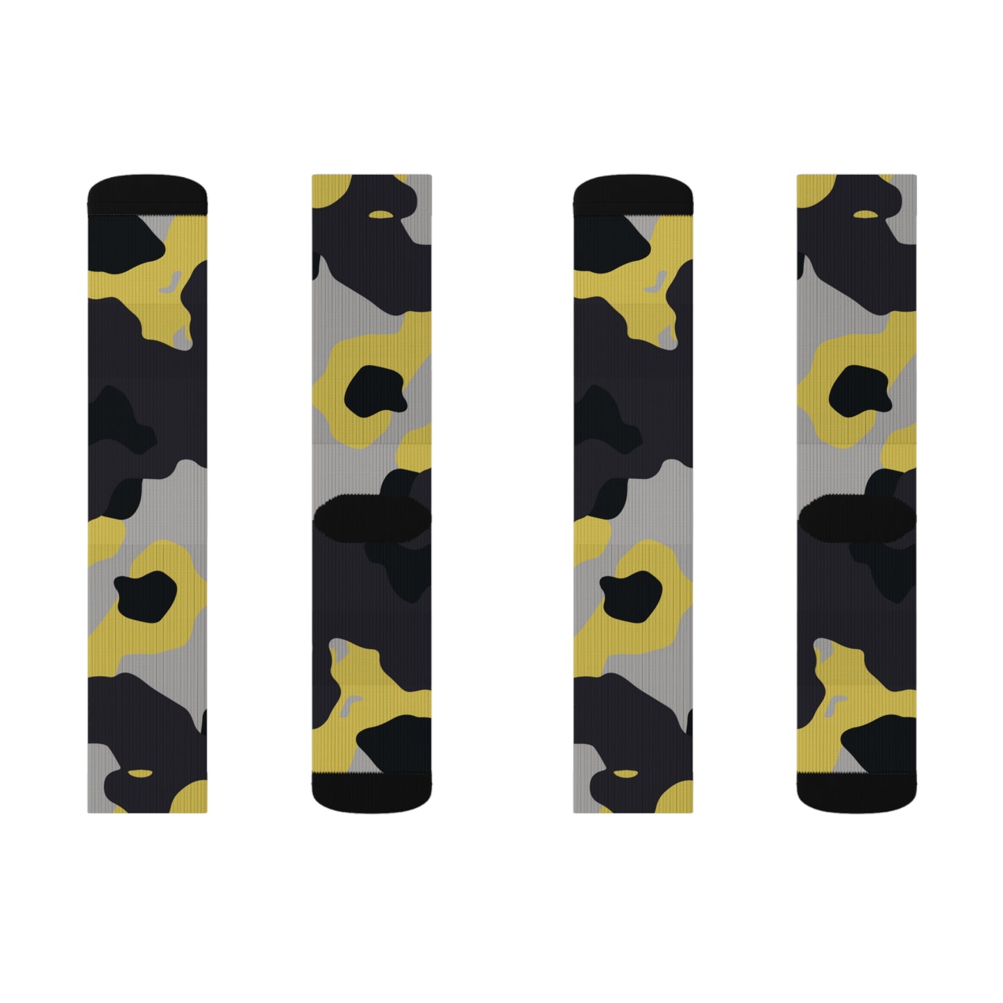 Camo Socks | Yellow, Black and Silver Camouflage