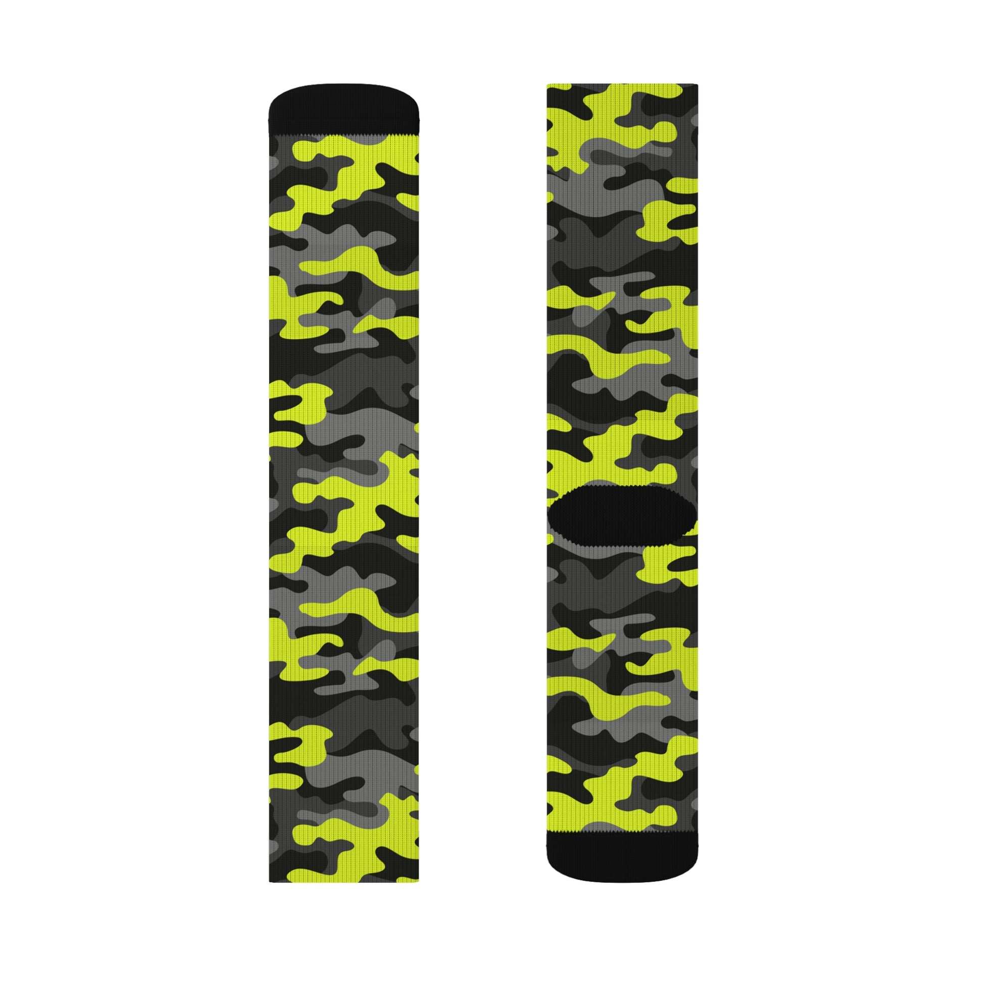 Camo Socks | Yellow, Black, and Gray Camouflage