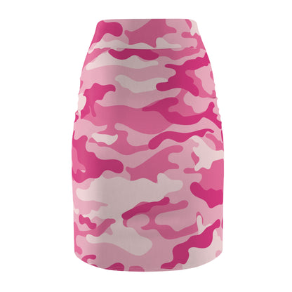 Camo Mini Skirt | Pencil Cut | Lavender Pink