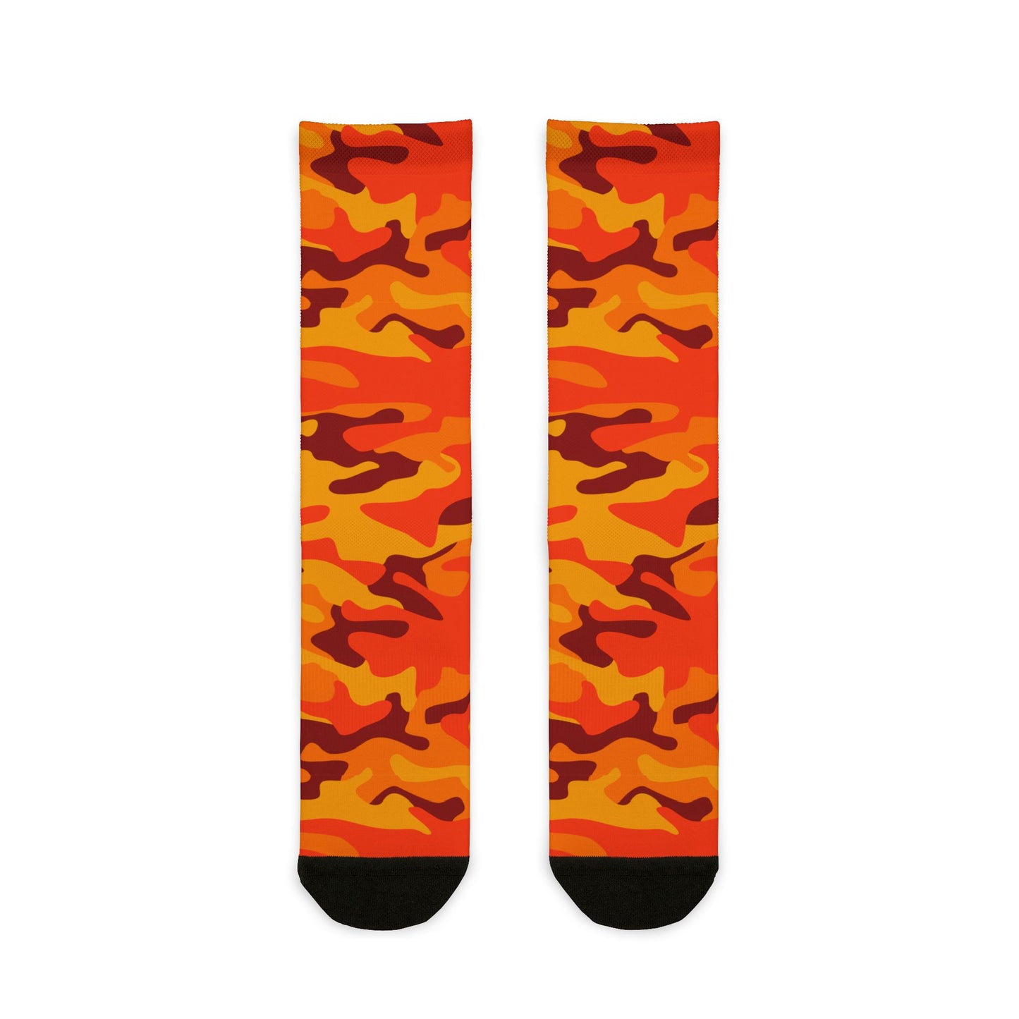 Camo Socks | Orange & Red | Sublimation Crew