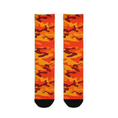 Camo Socks | Orange & Red | Sublimation Crew