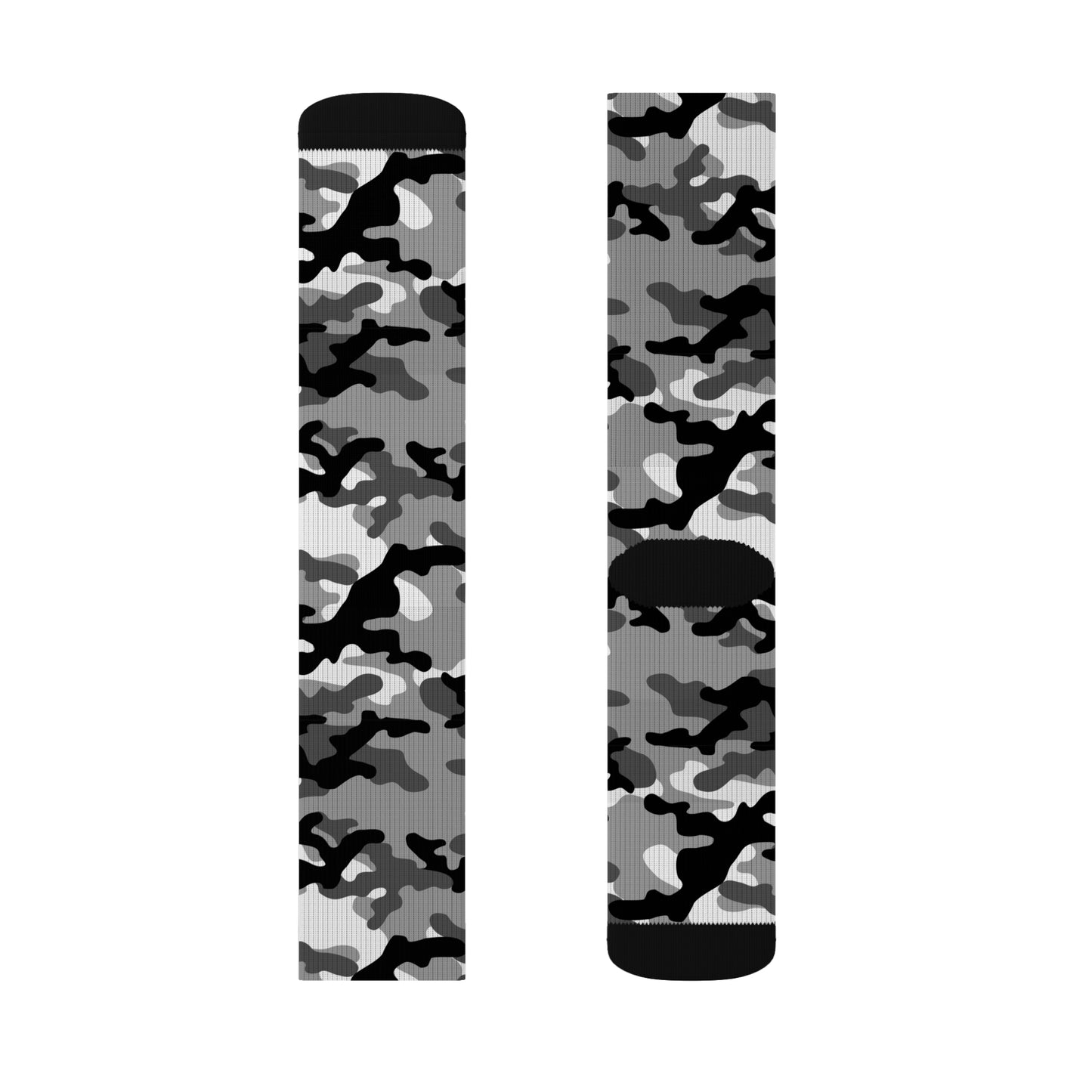 Camo Socks | Black, Gray & White Camouflage