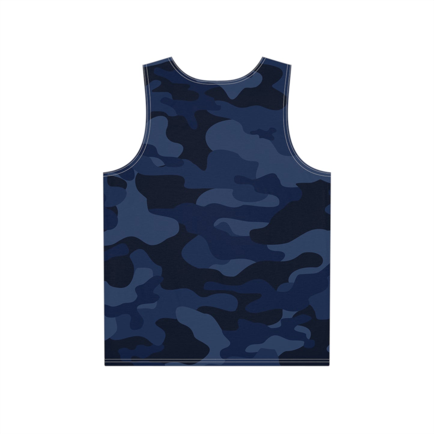 Men's Camo Tank Top | Deep Blue Camouflage | Loose Fit