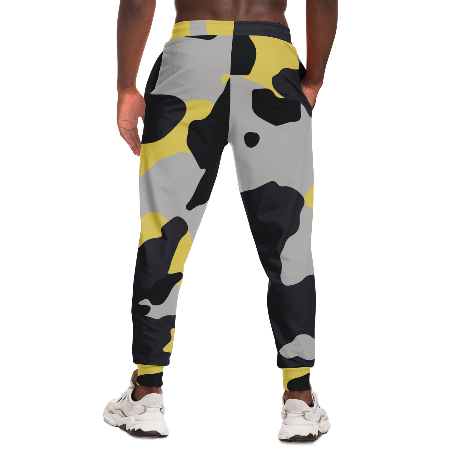 Camo Joggers | Unisex | Yellow, Black & Silver Camouflage