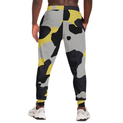 Camo Joggers | Unisex | Yellow, Black & Silver Camouflage