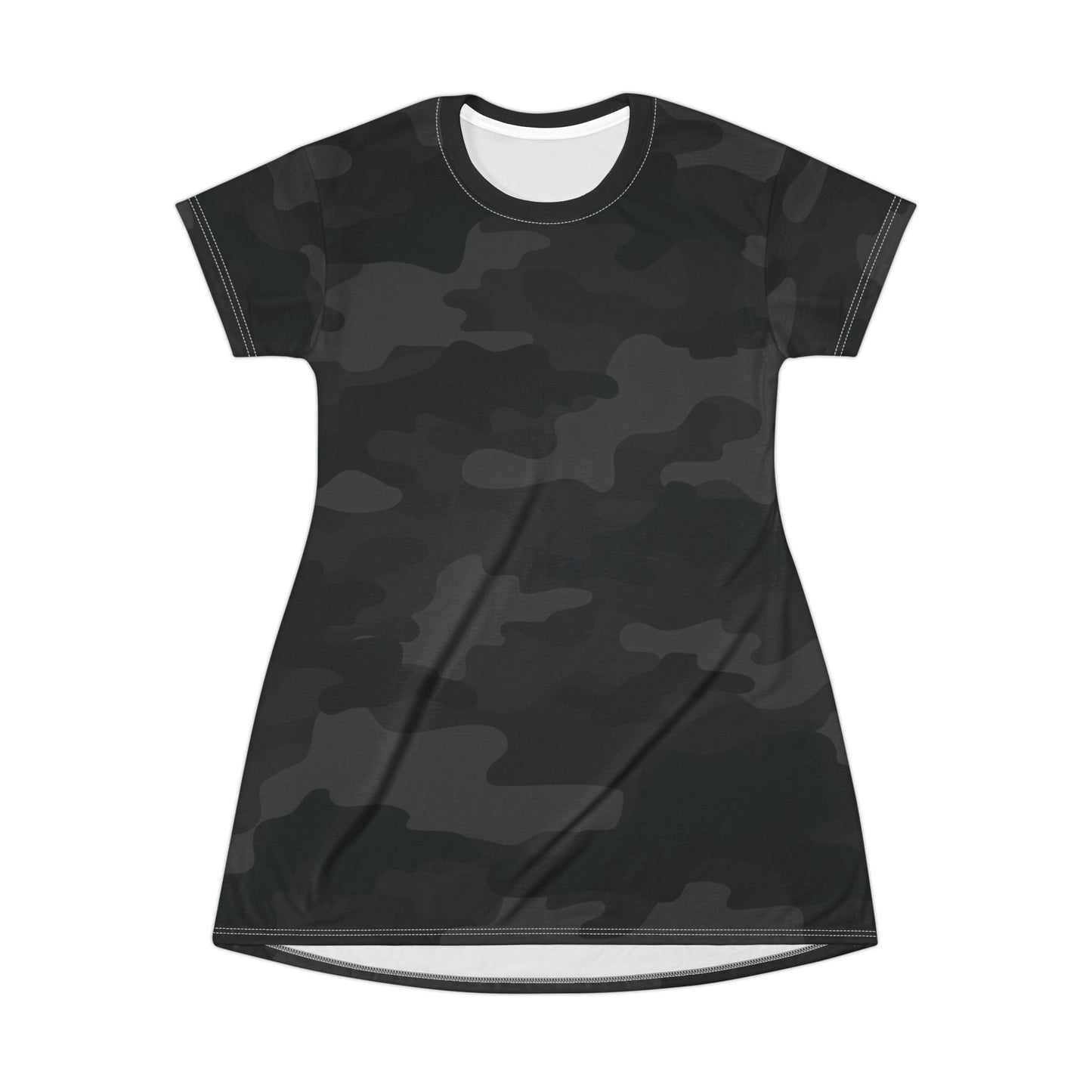 Camo T-Shirt Dress | Black Camouflage