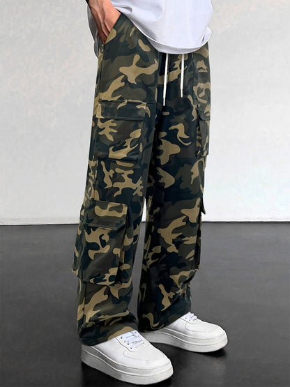 Men's Camo Cargo Pants | Loose Fit, Multi-Pocket Design