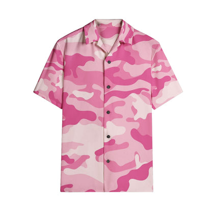 Cotton Camo Shirt For Men | Lavender Pink Short-Sleeve