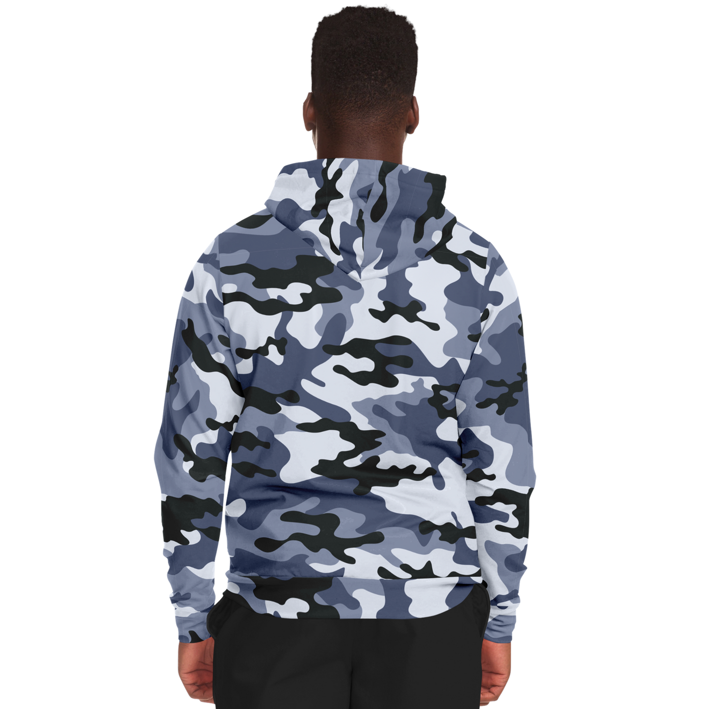 Zip-Up Hoodie | Light Blue Camouflage