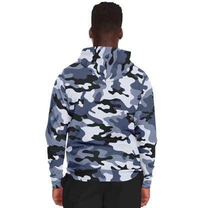 Zip-Up Hoodie | Light Blue Camouflage