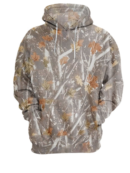 Men's Tropical Print Hoodie | Casual Apricot Pullover